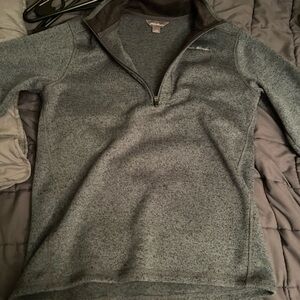 Eddie Bauer Men's Zip-Up Sweater in Blue/Gray